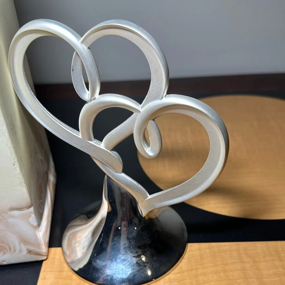 Lenox Silver Double Heart Ornament